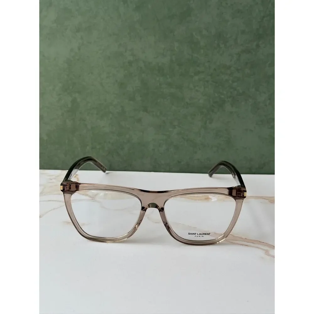 NEW Saint Laurent SL518 Transparent Beige Eyeglasses Frames